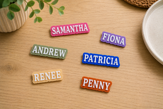 Custom bubble name badge