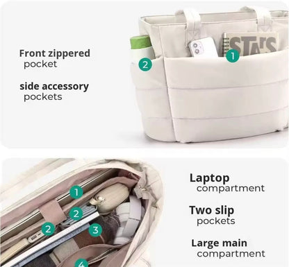Quilted tote bag